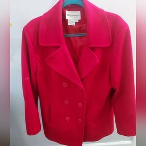 Appleseed's Vibrant Red Pea Coat